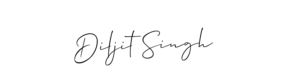 Make a beautiful signature design for name Diljit Singh. With this signature (Allison_Script) style, you can create a handwritten signature for free. Diljit Singh signature style 2 images and pictures png