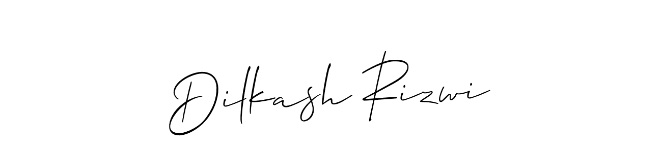 Also we have Dilkash Rizwi name is the best signature style. Create professional handwritten signature collection using Allison_Script autograph style. Dilkash Rizwi signature style 2 images and pictures png