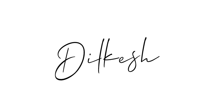 Make a beautiful signature design for name Dilkesh. With this signature (Allison_Script) style, you can create a handwritten signature for free. Dilkesh signature style 2 images and pictures png