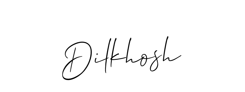 Dilkhosh stylish signature style. Best Handwritten Sign (Allison_Script) for my name. Handwritten Signature Collection Ideas for my name Dilkhosh. Dilkhosh signature style 2 images and pictures png