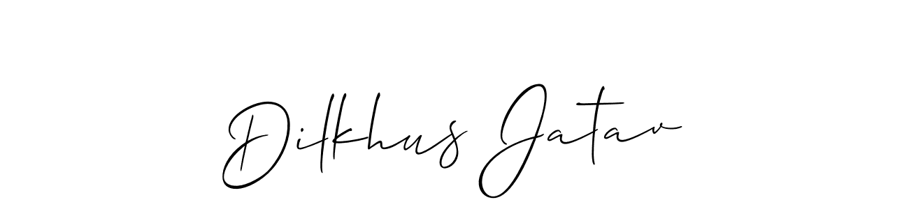 Create a beautiful signature design for name Dilkhus Jatav. With this signature (Allison_Script) fonts, you can make a handwritten signature for free. Dilkhus Jatav signature style 2 images and pictures png