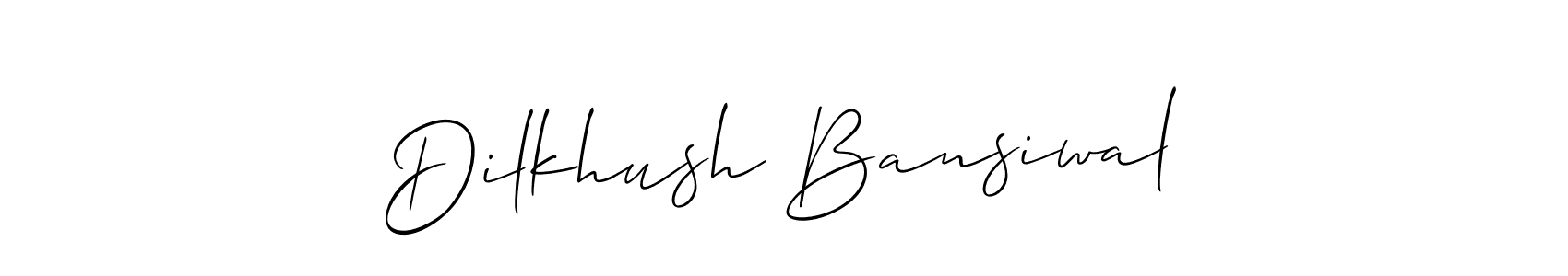 Make a beautiful signature design for name Dilkhush Bansiwal. Use this online signature maker to create a handwritten signature for free. Dilkhush Bansiwal signature style 2 images and pictures png