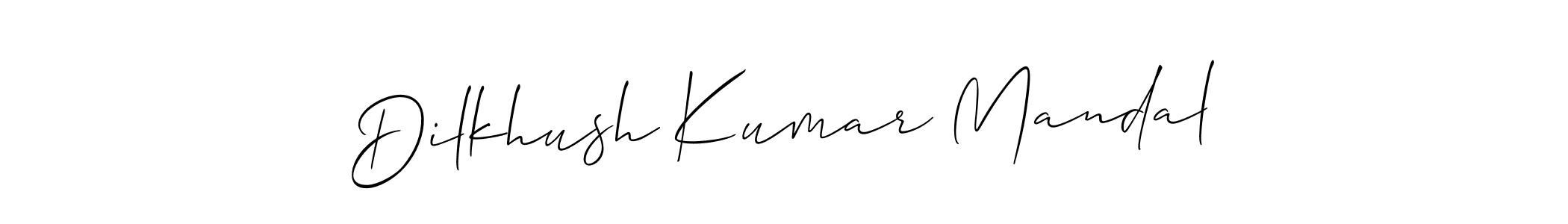 Allison_Script is a professional signature style that is perfect for those who want to add a touch of class to their signature. It is also a great choice for those who want to make their signature more unique. Get Dilkhush Kumar Mandal name to fancy signature for free. Dilkhush Kumar Mandal signature style 2 images and pictures png