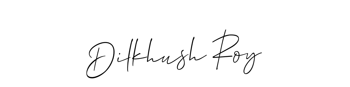 Create a beautiful signature design for name Dilkhush Roy. With this signature (Allison_Script) fonts, you can make a handwritten signature for free. Dilkhush Roy signature style 2 images and pictures png