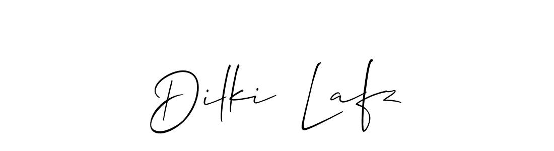 How to make Dilki  Lafz name signature. Use Allison_Script style for creating short signs online. This is the latest handwritten sign. Dilki  Lafz signature style 2 images and pictures png