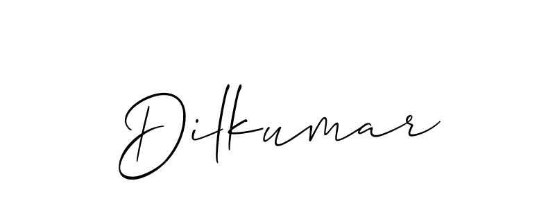 Make a beautiful signature design for name Dilkumar. With this signature (Allison_Script) style, you can create a handwritten signature for free. Dilkumar signature style 2 images and pictures png