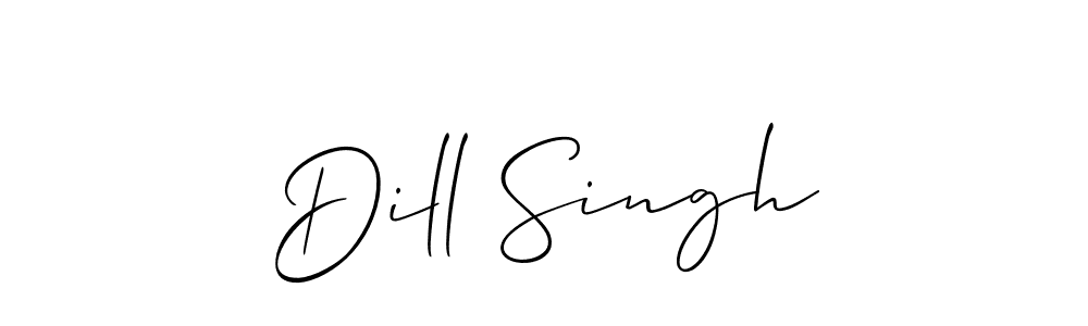 Create a beautiful signature design for name Dill Singh. With this signature (Allison_Script) fonts, you can make a handwritten signature for free. Dill Singh signature style 2 images and pictures png