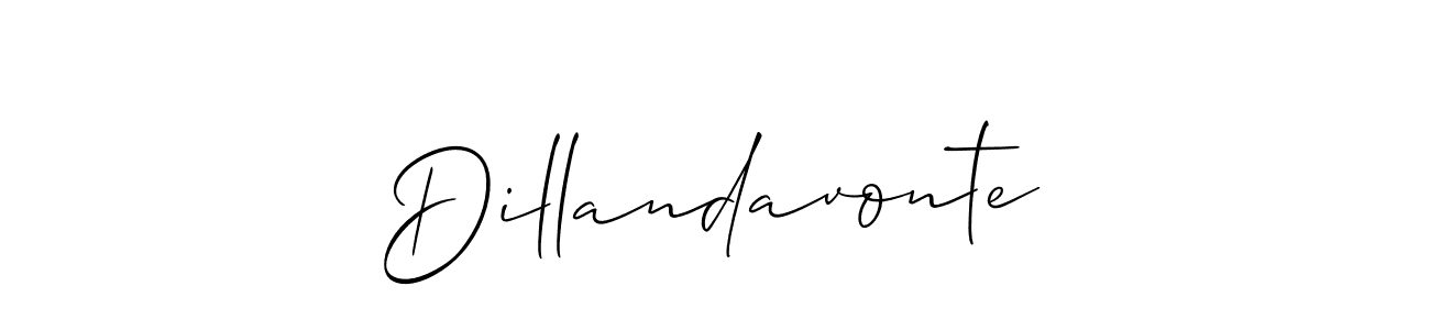 Make a short Dillandavonte signature style. Manage your documents anywhere anytime using Allison_Script. Create and add eSignatures, submit forms, share and send files easily. Dillandavonte signature style 2 images and pictures png