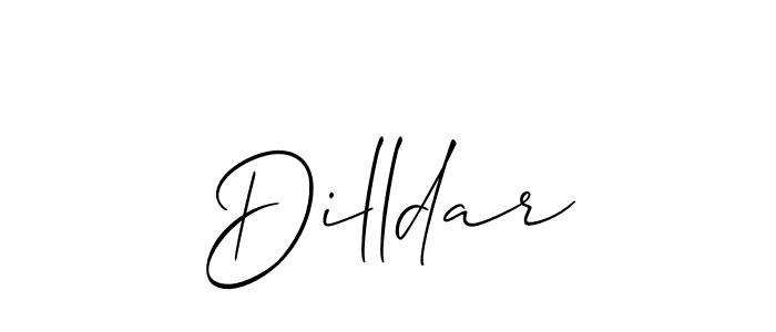 Make a beautiful signature design for name Dilldar. With this signature (Allison_Script) style, you can create a handwritten signature for free. Dilldar signature style 2 images and pictures png
