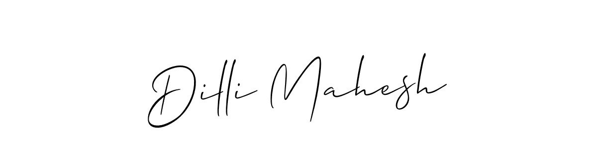Also we have Dilli Mahesh name is the best signature style. Create professional handwritten signature collection using Allison_Script autograph style. Dilli Mahesh signature style 2 images and pictures png