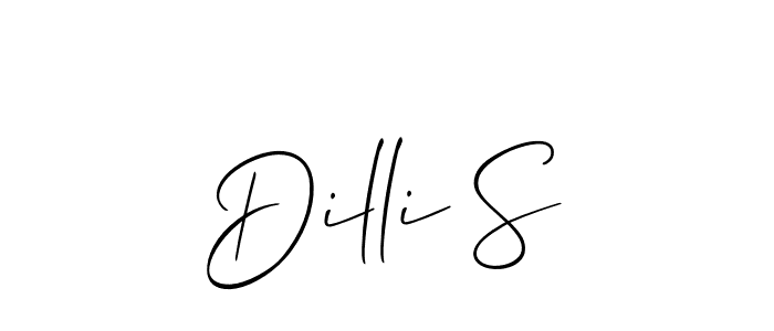 Also You can easily find your signature by using the search form. We will create Dilli S name handwritten signature images for you free of cost using Allison_Script sign style. Dilli S signature style 2 images and pictures png