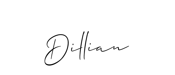 How to make Dillian signature? Allison_Script is a professional autograph style. Create handwritten signature for Dillian name. Dillian signature style 2 images and pictures png