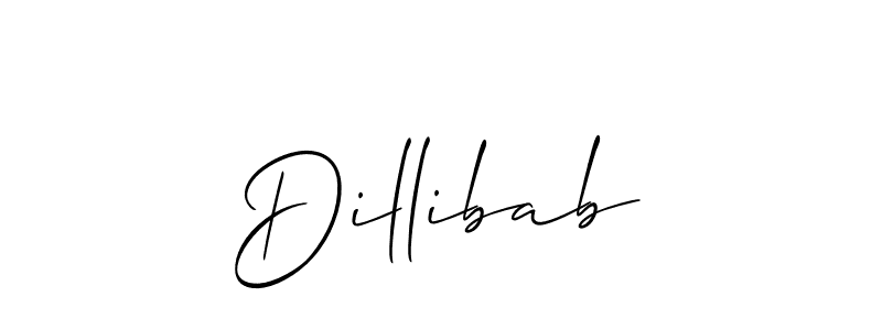 The best way (Allison_Script) to make a short signature is to pick only two or three words in your name. The name Dillibab include a total of six letters. For converting this name. Dillibab signature style 2 images and pictures png