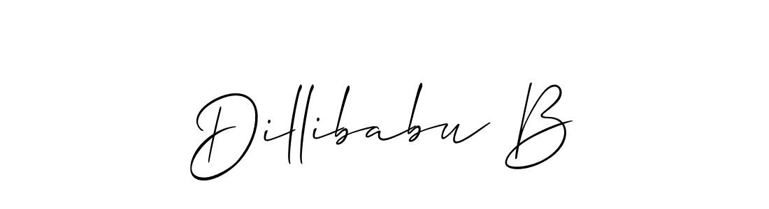 You should practise on your own different ways (Allison_Script) to write your name (Dillibabu B) in signature. don't let someone else do it for you. Dillibabu B signature style 2 images and pictures png