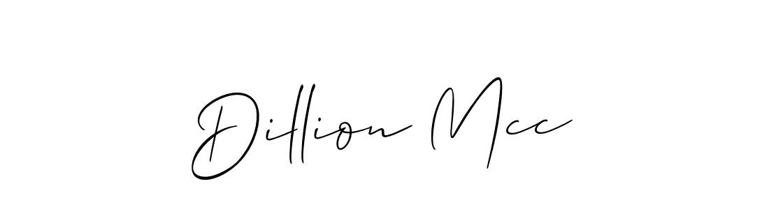 How to Draw Dillion Mcc signature style? Allison_Script is a latest design signature styles for name Dillion Mcc. Dillion Mcc signature style 2 images and pictures png