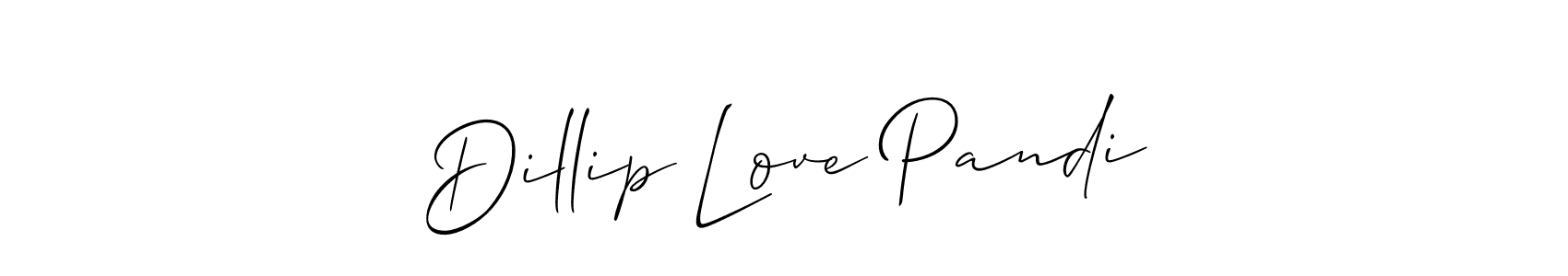 Use a signature maker to create a handwritten signature online. With this signature software, you can design (Allison_Script) your own signature for name Dillip Love Pandi. Dillip Love Pandi signature style 2 images and pictures png