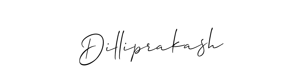 It looks lik you need a new signature style for name Dilliprakash. Design unique handwritten (Allison_Script) signature with our free signature maker in just a few clicks. Dilliprakash signature style 2 images and pictures png