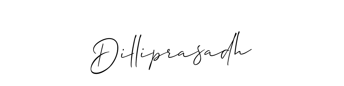 Create a beautiful signature design for name Dilliprasadh. With this signature (Allison_Script) fonts, you can make a handwritten signature for free. Dilliprasadh signature style 2 images and pictures png