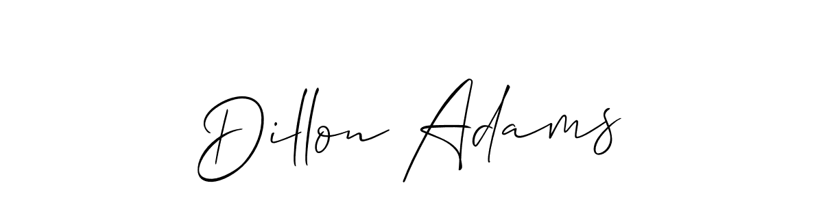 Make a beautiful signature design for name Dillon Adams. With this signature (Allison_Script) style, you can create a handwritten signature for free. Dillon Adams signature style 2 images and pictures png