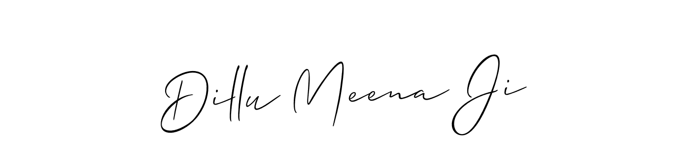 Design your own signature with our free online signature maker. With this signature software, you can create a handwritten (Allison_Script) signature for name Dillu Meena Ji. Dillu Meena Ji signature style 2 images and pictures png