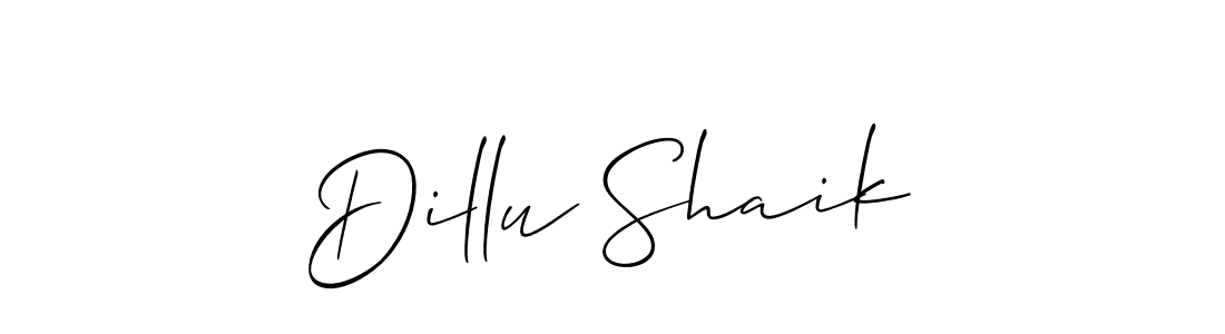 How to Draw Dillu Shaik signature style? Allison_Script is a latest design signature styles for name Dillu Shaik. Dillu Shaik signature style 2 images and pictures png