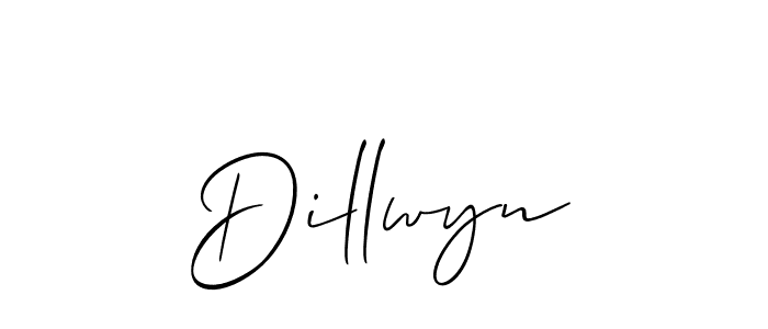 How to make Dillwyn signature? Allison_Script is a professional autograph style. Create handwritten signature for Dillwyn name. Dillwyn signature style 2 images and pictures png