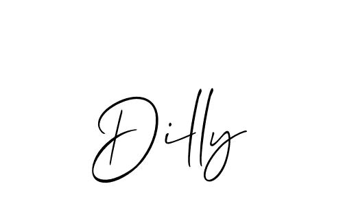 The best way (Allison_Script) to make a short signature is to pick only two or three words in your name. The name Dilly include a total of six letters. For converting this name. Dilly signature style 2 images and pictures png