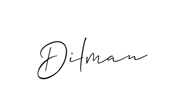 Design your own signature with our free online signature maker. With this signature software, you can create a handwritten (Allison_Script) signature for name Dilman. Dilman signature style 2 images and pictures png