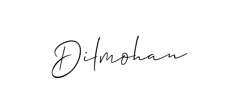 Create a beautiful signature design for name Dilmohan. With this signature (Allison_Script) fonts, you can make a handwritten signature for free. Dilmohan signature style 2 images and pictures png