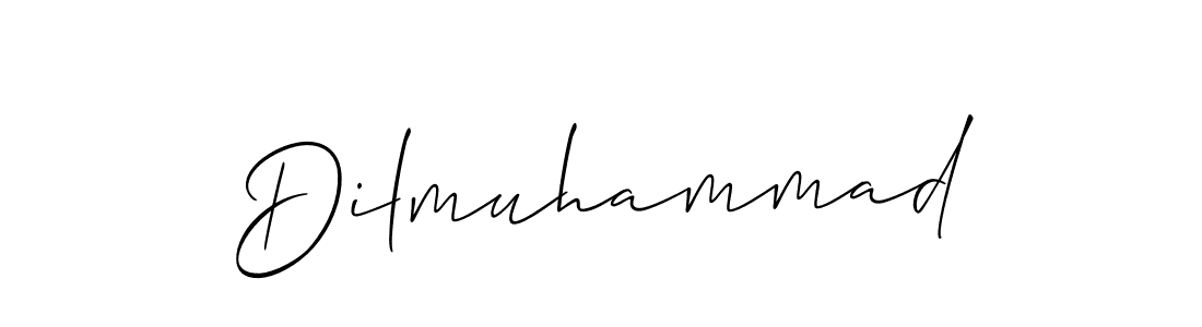 Make a beautiful signature design for name Dilmuhammad. With this signature (Allison_Script) style, you can create a handwritten signature for free. Dilmuhammad signature style 2 images and pictures png