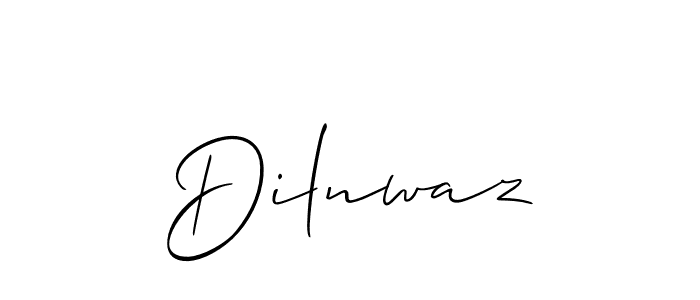 How to make Dilnwaz signature? Allison_Script is a professional autograph style. Create handwritten signature for Dilnwaz name. Dilnwaz signature style 2 images and pictures png