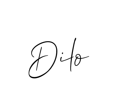 You should practise on your own different ways (Allison_Script) to write your name (Dilo) in signature. don't let someone else do it for you. Dilo signature style 2 images and pictures png