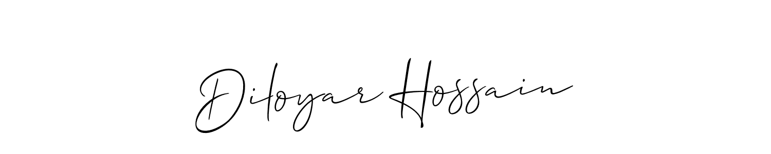 How to make Diloyar Hossain name signature. Use Allison_Script style for creating short signs online. This is the latest handwritten sign. Diloyar Hossain signature style 2 images and pictures png