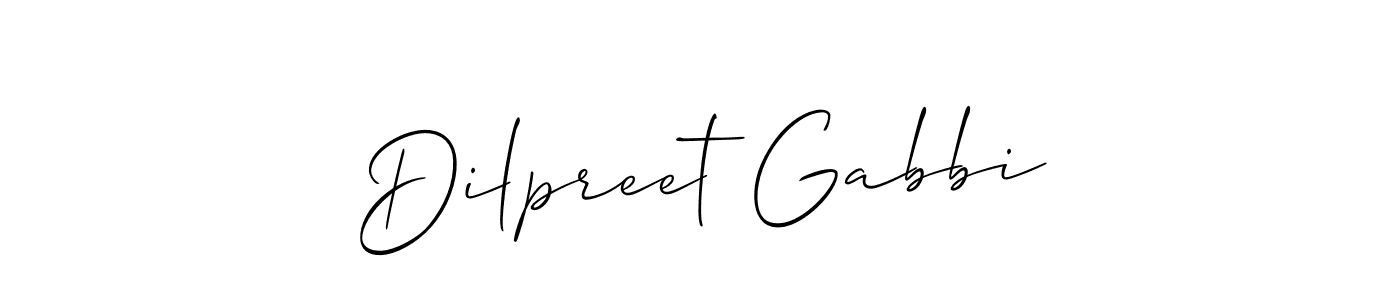 Use a signature maker to create a handwritten signature online. With this signature software, you can design (Allison_Script) your own signature for name Dilpreet Gabbi. Dilpreet Gabbi signature style 2 images and pictures png