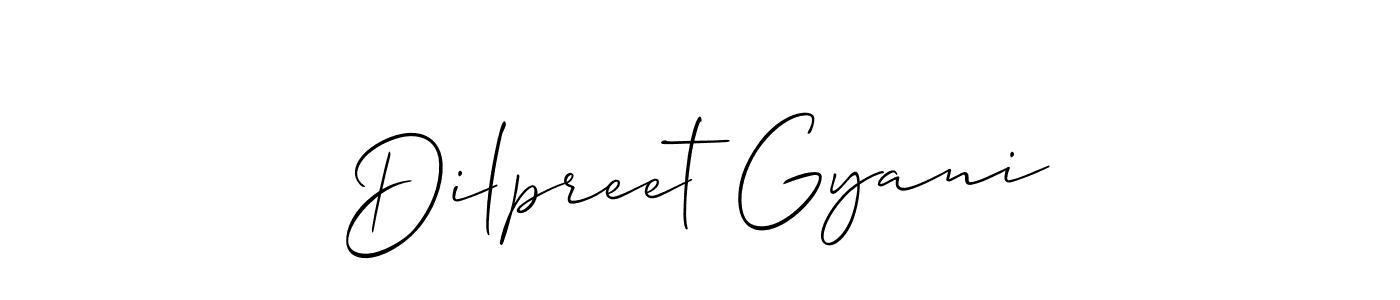 Best and Professional Signature Style for Dilpreet Gyani. Allison_Script Best Signature Style Collection. Dilpreet Gyani signature style 2 images and pictures png