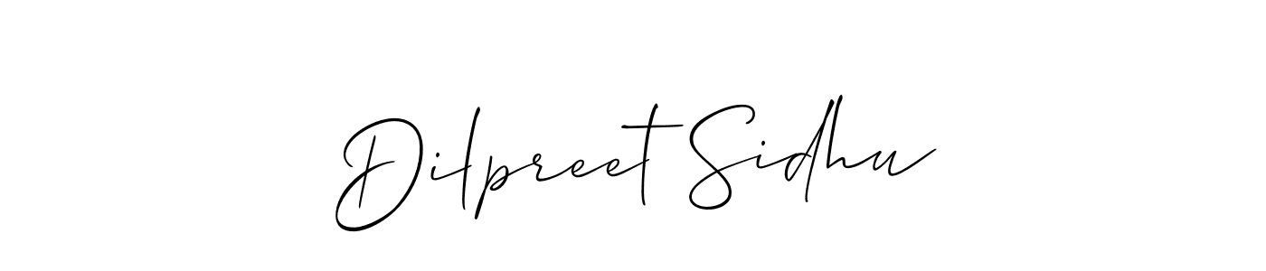 Create a beautiful signature design for name Dilpreet Sidhu. With this signature (Allison_Script) fonts, you can make a handwritten signature for free. Dilpreet Sidhu signature style 2 images and pictures png