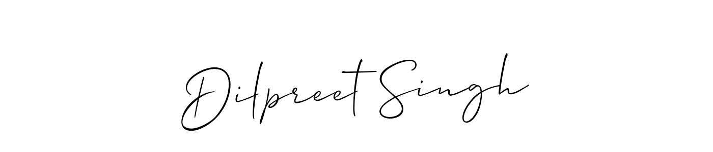 Design your own signature with our free online signature maker. With this signature software, you can create a handwritten (Allison_Script) signature for name Dilpreet Singh. Dilpreet Singh signature style 2 images and pictures png