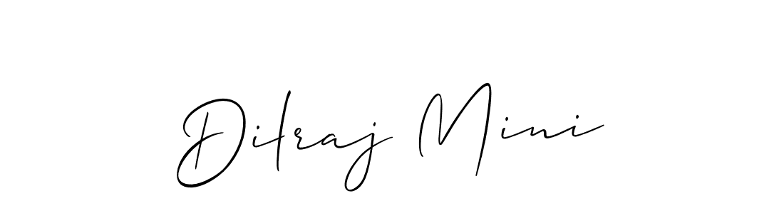 Dilraj Mini stylish signature style. Best Handwritten Sign (Allison_Script) for my name. Handwritten Signature Collection Ideas for my name Dilraj Mini. Dilraj Mini signature style 2 images and pictures png