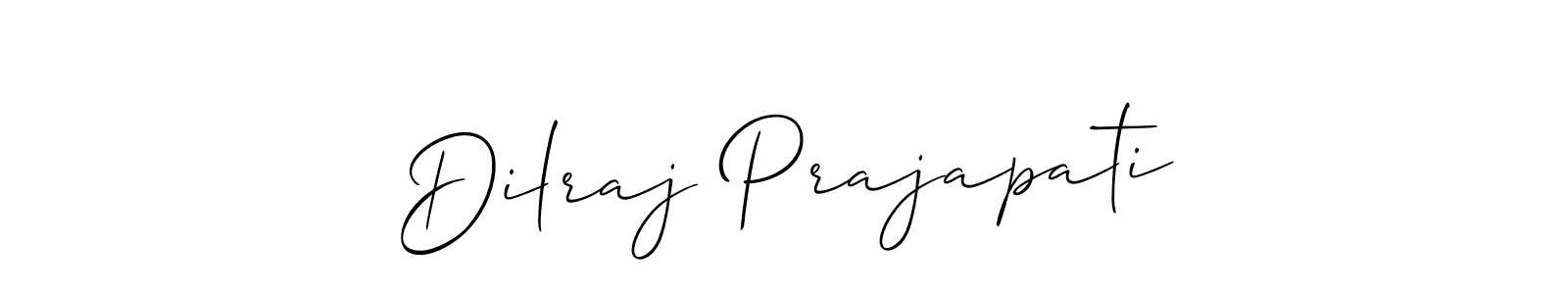 Dilraj Prajapati stylish signature style. Best Handwritten Sign (Allison_Script) for my name. Handwritten Signature Collection Ideas for my name Dilraj Prajapati. Dilraj Prajapati signature style 2 images and pictures png
