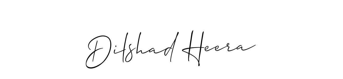 Use a signature maker to create a handwritten signature online. With this signature software, you can design (Allison_Script) your own signature for name Dilshad Heera. Dilshad Heera signature style 2 images and pictures png