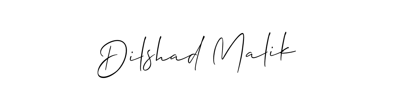 The best way (Allison_Script) to make a short signature is to pick only two or three words in your name. The name Dilshad Malik include a total of six letters. For converting this name. Dilshad Malik signature style 2 images and pictures png