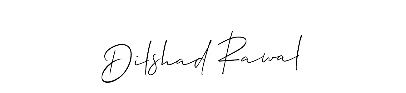 The best way (Allison_Script) to make a short signature is to pick only two or three words in your name. The name Dilshad Rawal include a total of six letters. For converting this name. Dilshad Rawal signature style 2 images and pictures png