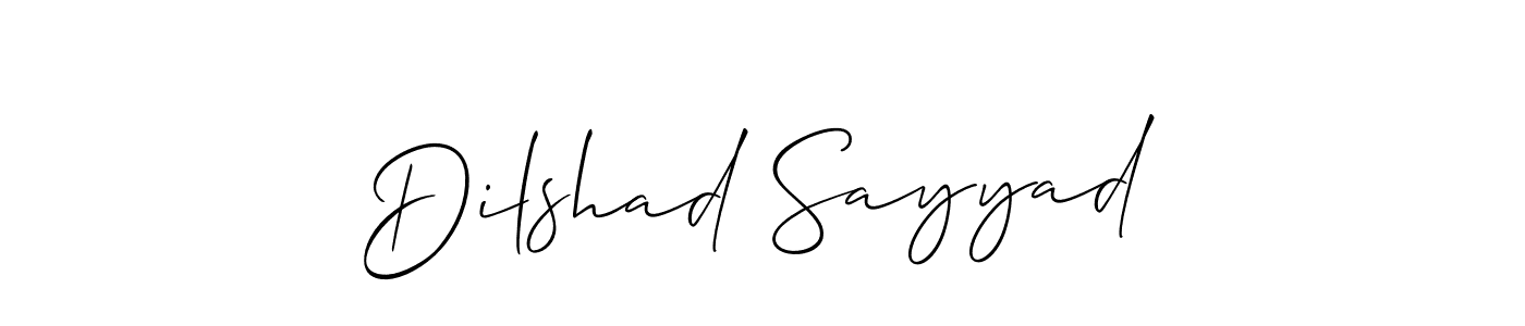 How to Draw Dilshad Sayyad signature style? Allison_Script is a latest design signature styles for name Dilshad Sayyad. Dilshad Sayyad signature style 2 images and pictures png