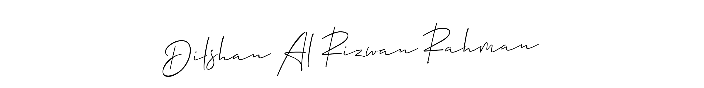 Dilshan Al Rizwan Rahman stylish signature style. Best Handwritten Sign (Allison_Script) for my name. Handwritten Signature Collection Ideas for my name Dilshan Al Rizwan Rahman. Dilshan Al Rizwan Rahman signature style 2 images and pictures png