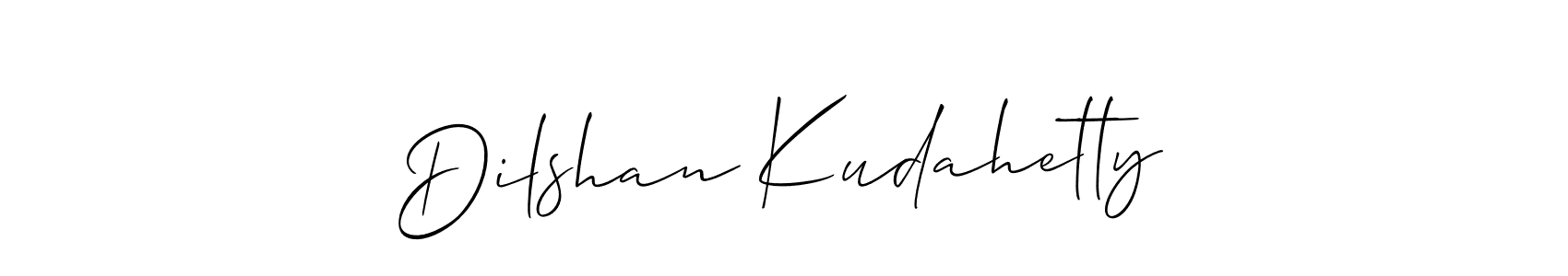 Create a beautiful signature design for name Dilshan Kudahetty. With this signature (Allison_Script) fonts, you can make a handwritten signature for free. Dilshan Kudahetty signature style 2 images and pictures png