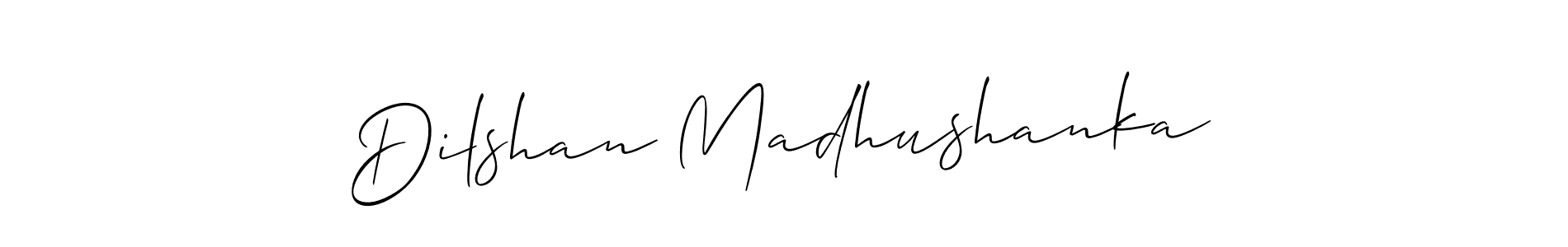 Create a beautiful signature design for name Dilshan Madhushanka. With this signature (Allison_Script) fonts, you can make a handwritten signature for free. Dilshan Madhushanka signature style 2 images and pictures png