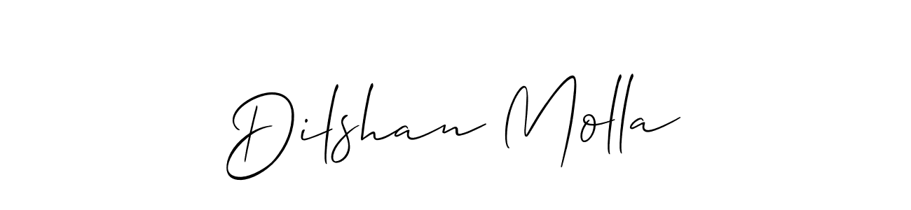 Use a signature maker to create a handwritten signature online. With this signature software, you can design (Allison_Script) your own signature for name Dilshan Molla. Dilshan Molla signature style 2 images and pictures png