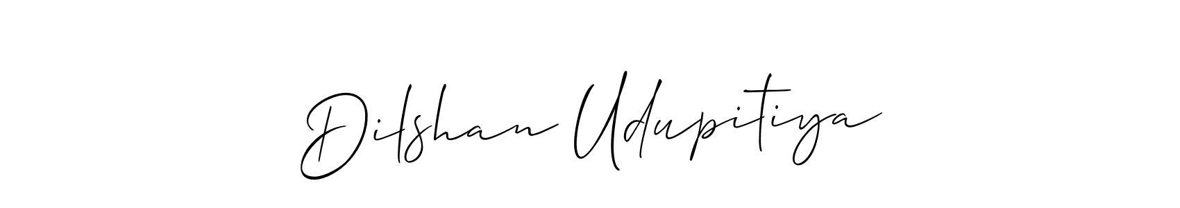 It looks lik you need a new signature style for name Dilshan Udupitiya. Design unique handwritten (Allison_Script) signature with our free signature maker in just a few clicks. Dilshan Udupitiya signature style 2 images and pictures png