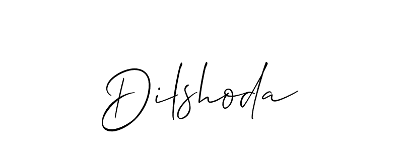 Design your own signature with our free online signature maker. With this signature software, you can create a handwritten (Allison_Script) signature for name Dilshoda. Dilshoda signature style 2 images and pictures png