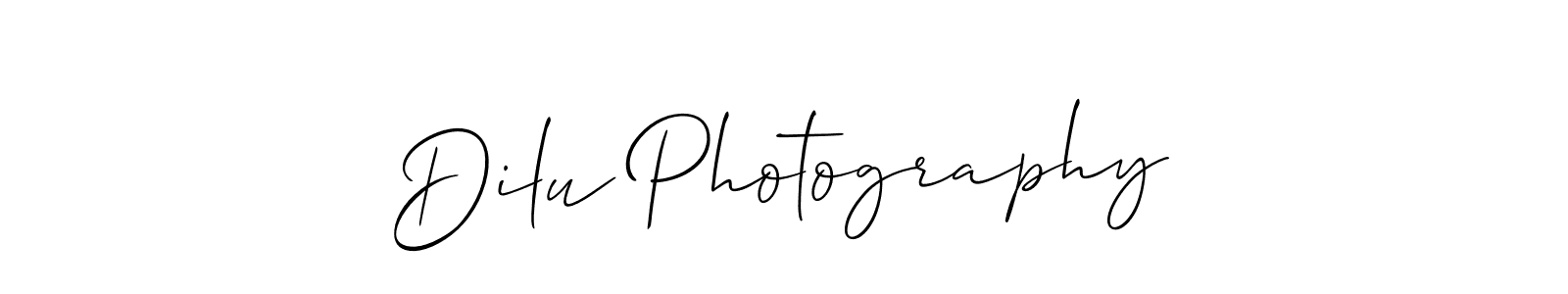 Use a signature maker to create a handwritten signature online. With this signature software, you can design (Allison_Script) your own signature for name Dilu Photography. Dilu Photography signature style 2 images and pictures png